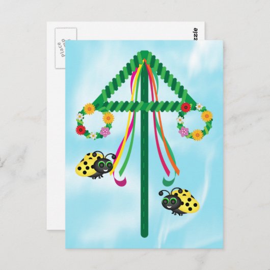Carte Postale Maypole de Ladybug (Devant / Derrière)