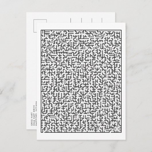 Carte Postale Maze (Devant / Derrière)