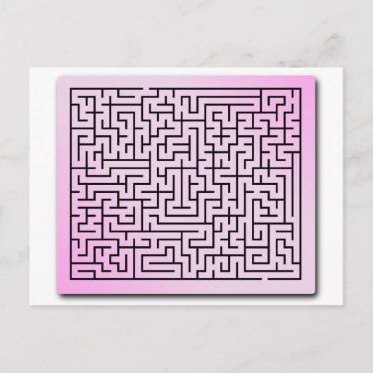 Carte Postale Maze à brouillard violet (Devant)