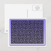 Carte Postale Maze bleu foncé (Devant / Derrière)