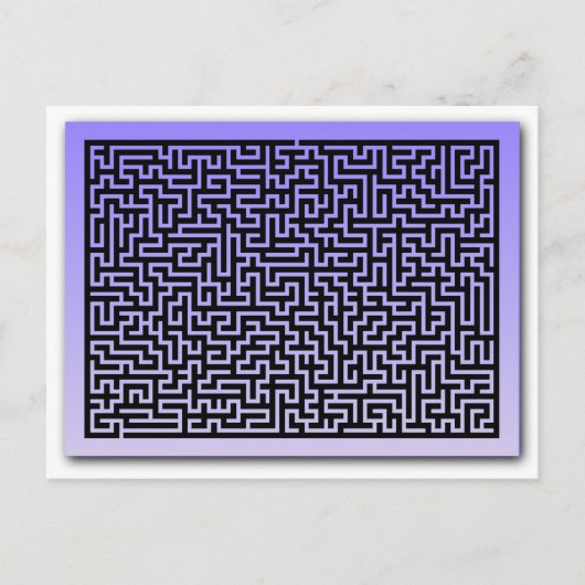Carte Postale Maze bleu foncé (Devant)