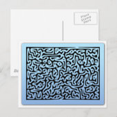 Carte Postale Maze de brindilles bleues (Devant / Derrière)