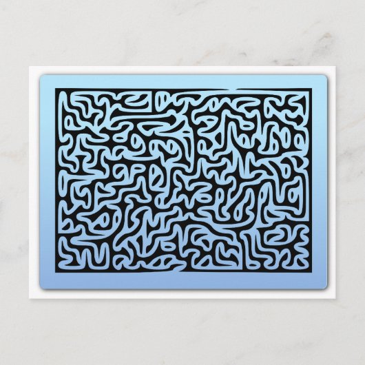 Carte Postale Maze de brindilles bleues (Devant)
