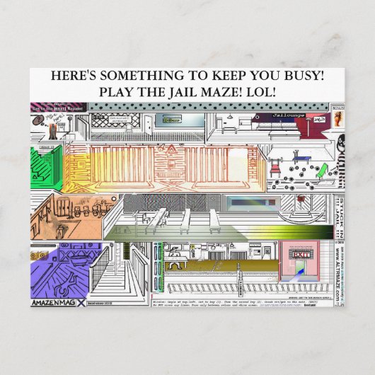 CARTE POSTALE MAZE DE MESSAGERIE :  QUELQUE CHOSE POUR VOUS GARD (Devant)