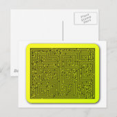 Carte Postale Maze de tourbillon jaune (Devant / Derrière)