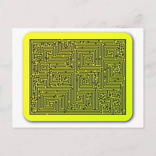 Carte Postale Maze de tourbillon jaune (Devant)