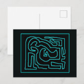 Carte Postale Maze turquoise par Mark Edward Westerfield (Devant / Derrière)