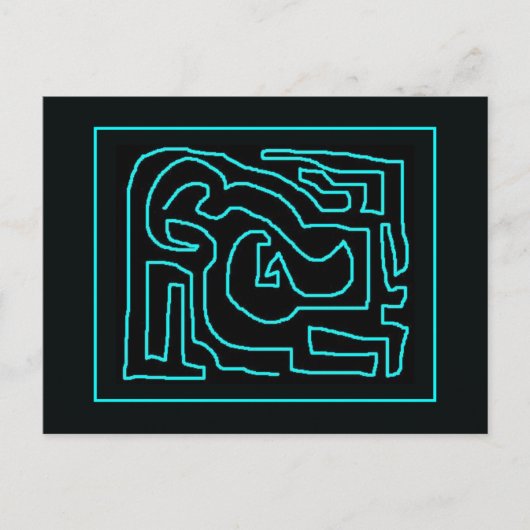 Carte Postale Maze turquoise par Mark Edward Westerfield (Devant)
