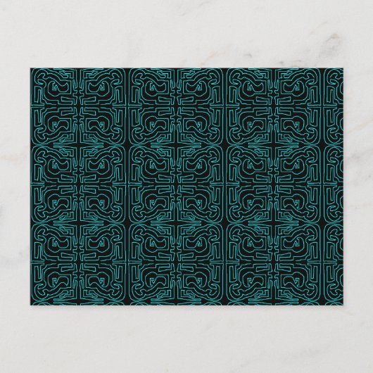 Carte Postale Maze turquoise par Mark Edward Westerfield (Devant)