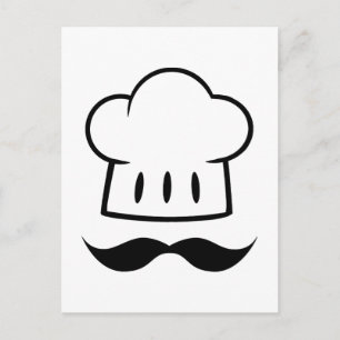 CARTE POSTALE MCBHM CARTOON GRAPHIQUE LOGO MASTER CHEF CASQUETTE