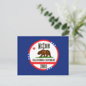 Carte postale McCain CALIFORNIA (Debout devant)