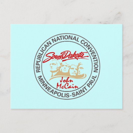 Carte postale McCain South Dakota RNC (Devant)