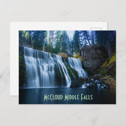 Carte Postale McCloud Middle Falls (Devant / Derrière)