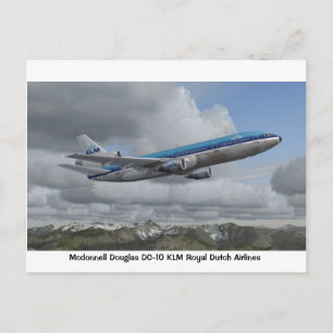 Carte Postale McDonnell Douglas DC-10 de KLM Royal Dutch Airline