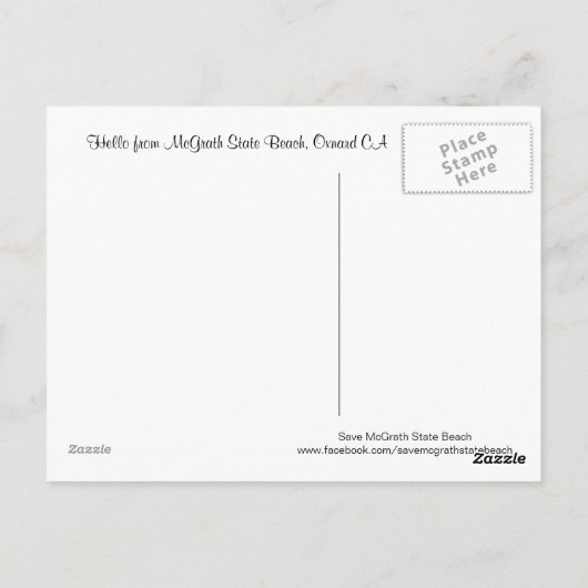 Carte postale McGrath SB (Dos)