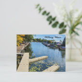 Carte Postale McHenry, Illinois Fox River Boatway (Debout devant)