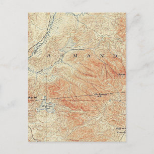 Carte Postale McKenzie et Moose Ponds, McKenzie Mountain Detail