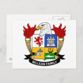 Carte Postale McLean Family Crest (Devant / Derrière)