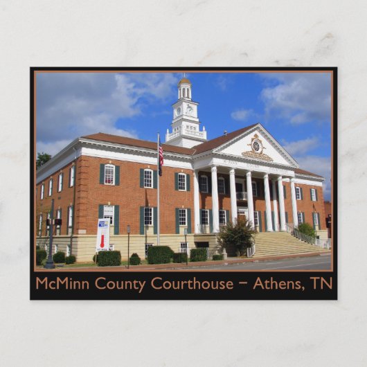 Carte Postale McMinn County Courthouse - Athènes, TN (Devant)