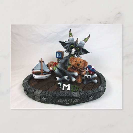 Carte Postale MD Black Teddy Dragon (Devant)