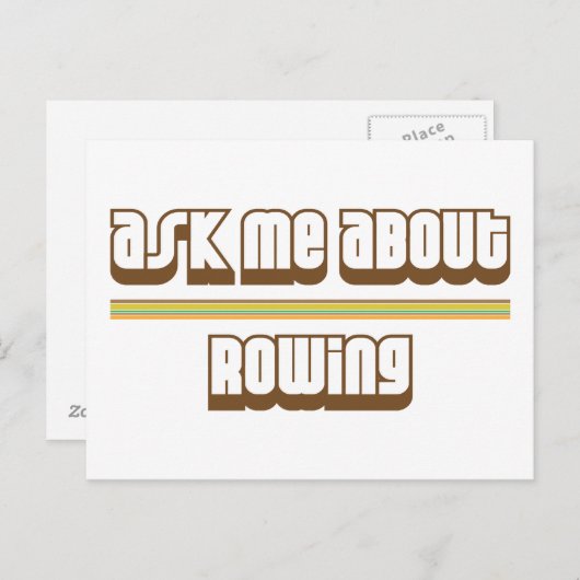 Carte Postale Me Demander À Propos De L'Aviron (Devant / Derrière)