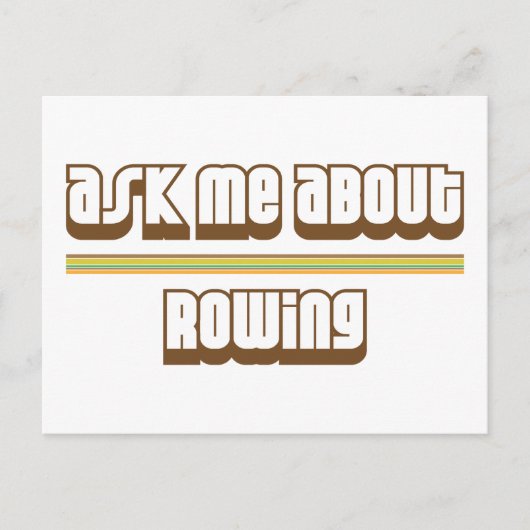 Carte Postale Me Demander À Propos De L'Aviron (Devant)