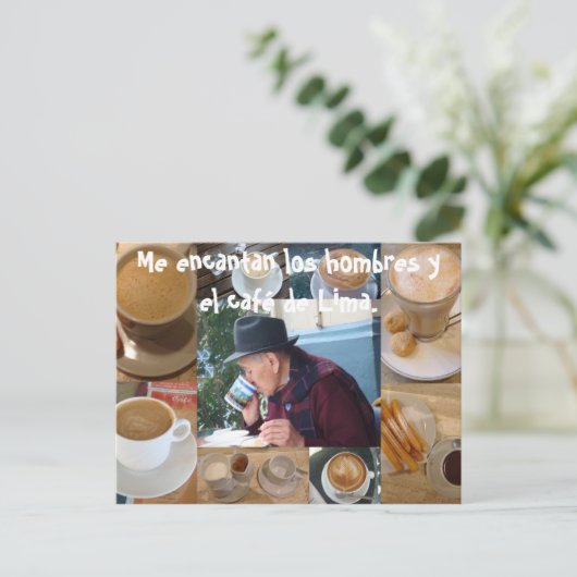 Carte Postale Me Encanta el Cafe (Debout devant)