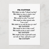 CARTE POSTALE ME FADDER POEM (Devant)