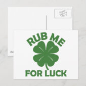 Carte Postale Me Frapper Pour La Chance (Devant / Derrière)