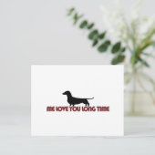 Carte Postale Me Love You Long Time Dachshund (Debout devant)