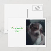 Carte Postale Me manquez-vous ? (Devant / Derrière)