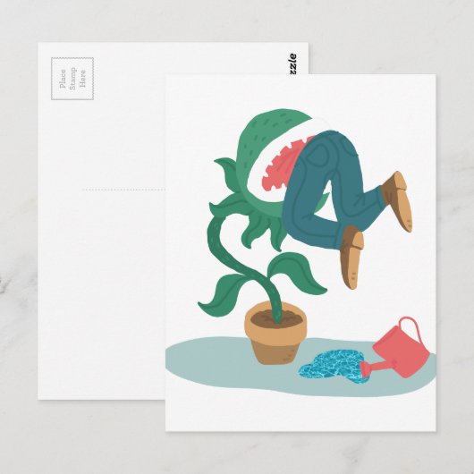 Carte Postale me nourrir venus flytrap (Devant / Derrière)