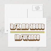 Carte Postale Me questionner sur l'assurance (Devant / Derrière)