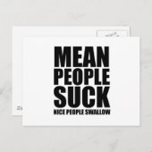 Carte Postale Mean people sucer (Devant / Derrière)