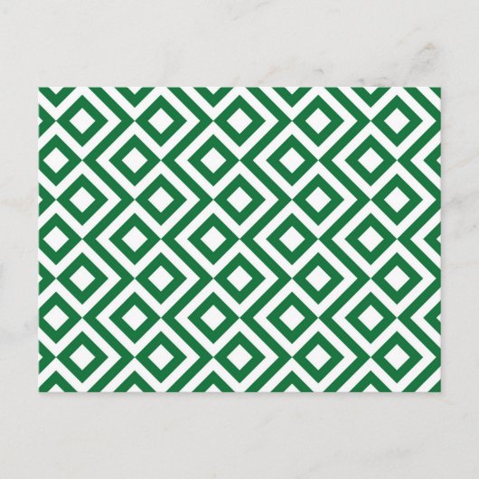 Carte Postale Meander vert et blanc (Devant)