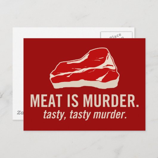 Carte Postale Meat is Murder (Devant / Derrière)