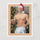 Carte Postale Mec les plus Chauds de la Planète ! Père Noël musc (Devant)