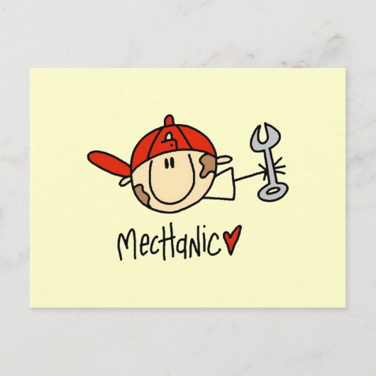 Carte Postale Mécanicien (Devant)