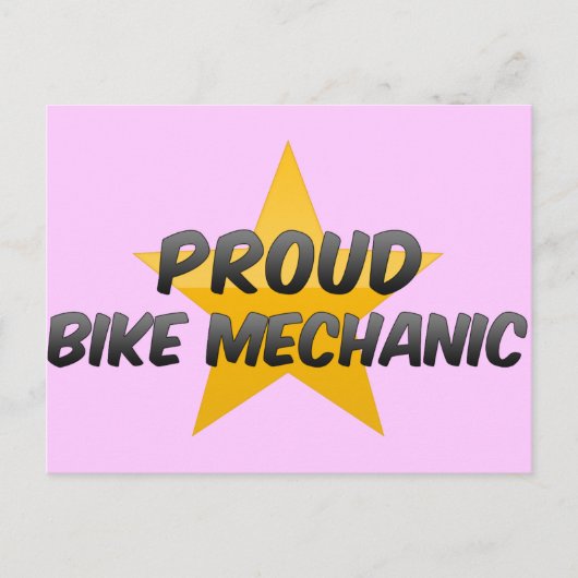 Carte Postale Mécanicien de vélo fier (Devant)