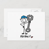 Carte Postale Mécanique Avec Baguette À Bras (Devant / Derrière)