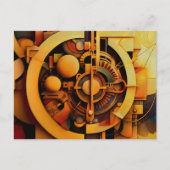 Carte Postale Mécanisme doré abstrait Steampunk (Devant)