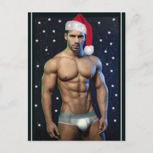 Carte Postale Mecs les plus Chauds de la Planète Noël décontract (Devant)