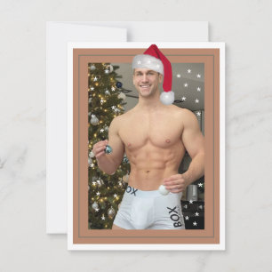 Carte Postale Mecs les plus Chauds de la Planète ! Père Noël mus