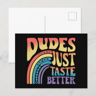 Carte Postale Mecs Ont Juste Meilleur Goût Arc-en-ciel Fierté Ga