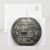 Carte Postale Médaille commémorant l'ouverture du Suez (Devant / Derrière)