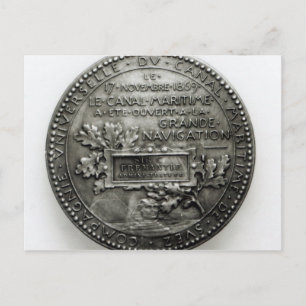 Carte Postale Médaille commémorant l'ouverture du Suez