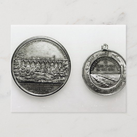 Carte Postale Médaille commémorant l'ouverture du Suez (Devant)
