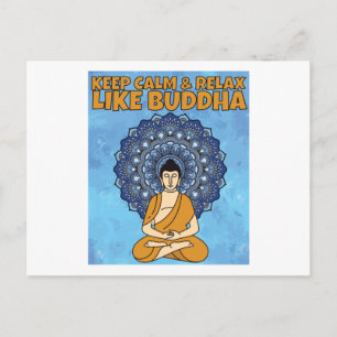 Carte Postale Médaille De Bouddha Mandala Avec Dit