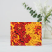 Carte Postale Médaille des Marigolds rouge jaune et orange (Debout devant)