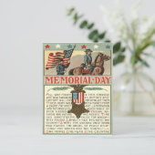 Carte Postale Médaille du drapeau américain Marche Union Soldat (Debout devant)